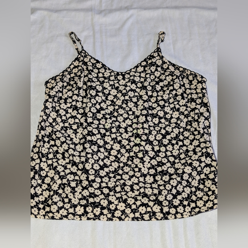 Old Navy Dainty Floral Flowy Spaghetti Strap Top Sz Xs Babydoll, Milkmaid, Y2K